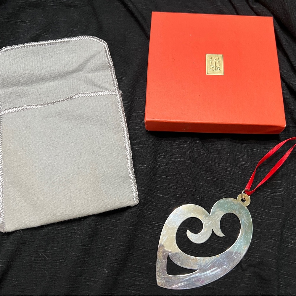 James Avery heart Christmas ornament